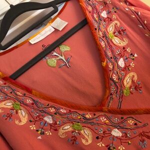 Soft Surroundings Embroidered Blouse